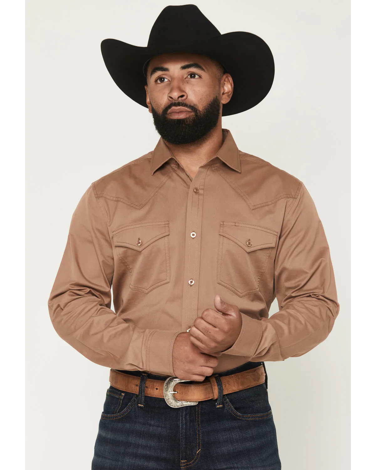 Cody James Black 1978â„¢ Men's Lawman Solid Long Sleeve Button-Down Western Shirt