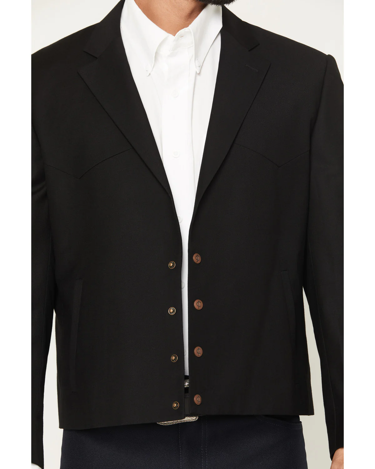 Cody James Black 1978™ Men's Solid Snap Cropped Sportcoat - Image 3