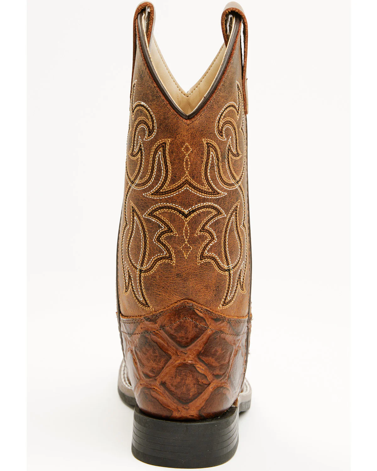 Cody James Boys' Duke Pirarucu Print Western Boots - Broad Square Toe - Image 5