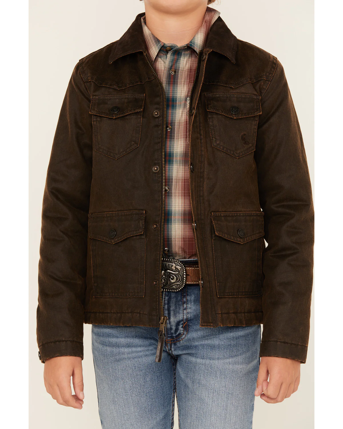 Cody James Boys' Road Dust Oil Skin Jacket - Image 3