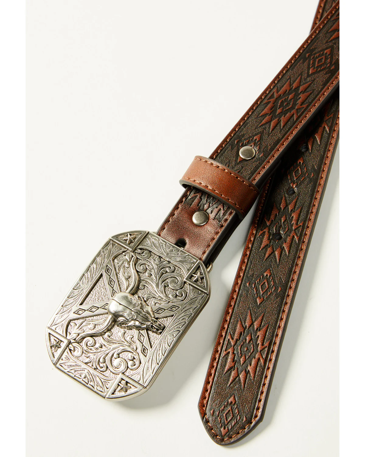 Cody James Boys' Southwestern Print Embossed Belt - Image 2