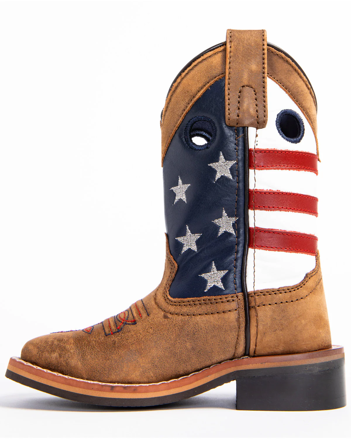 Cody James Boys' USA Flag Western Boots - Broad Square Toe - Image 3