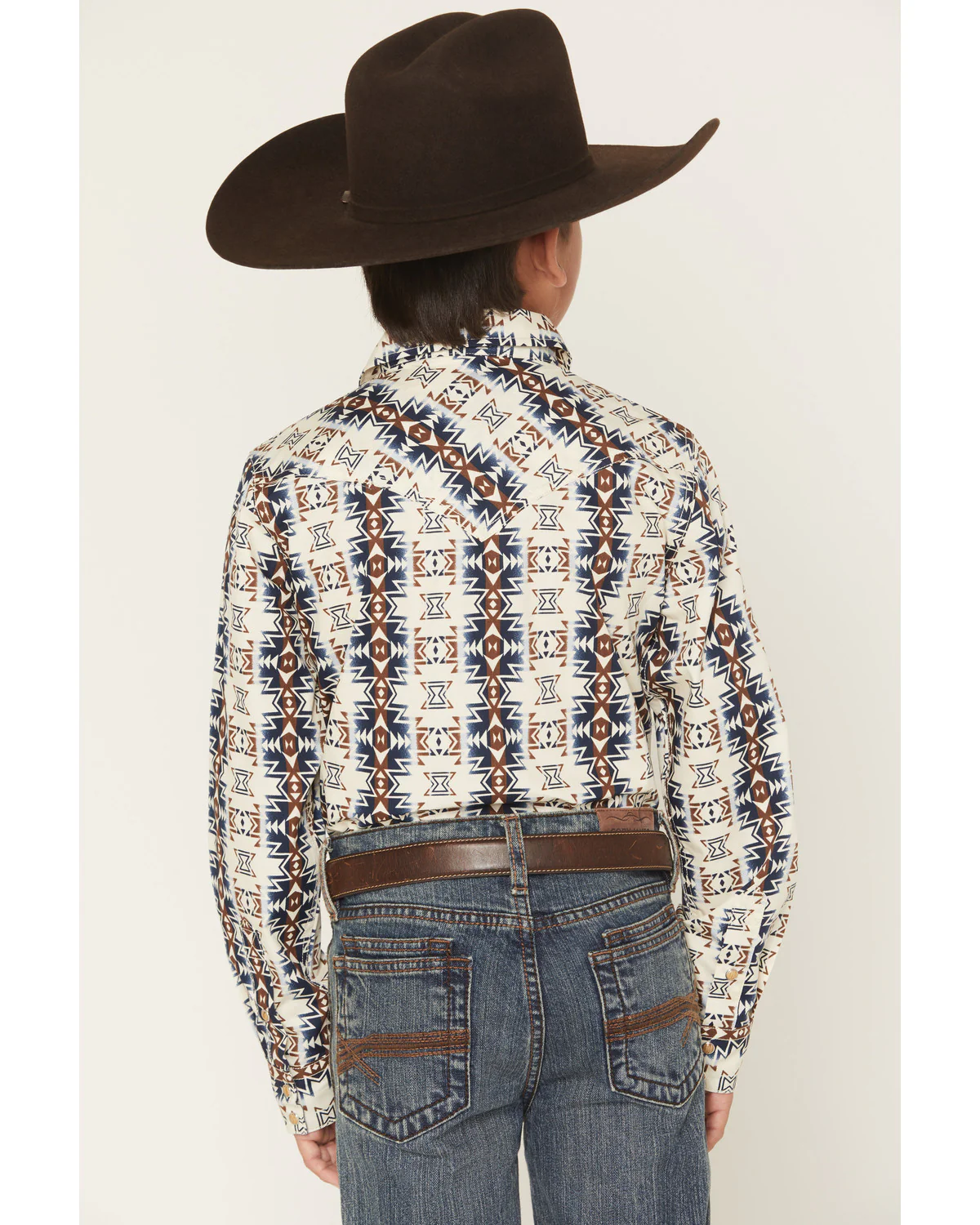 Cody James Boys' Wild Prairie Southwestern Print Long Sleeve Snap Western Shirt - Image 4