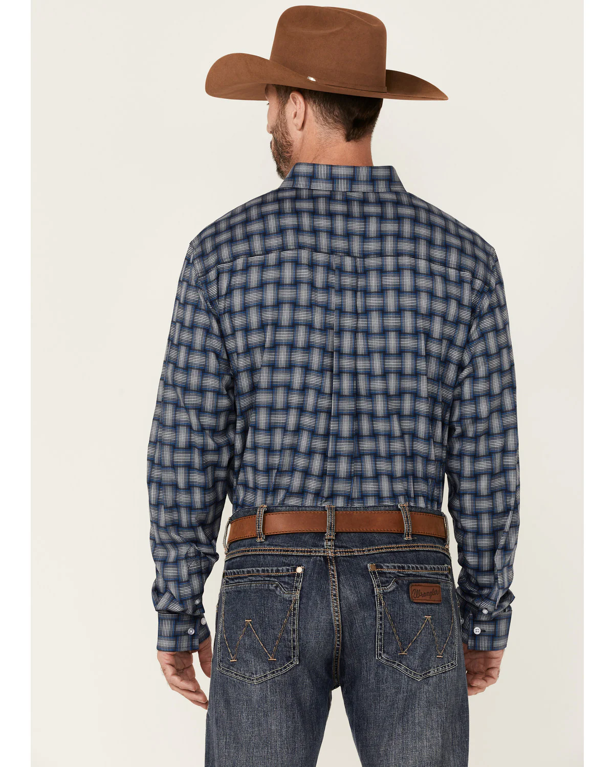 Cody James Core Men's Wicker Small Plaid Long Sleeve Button Down Western Shirt - Image 4