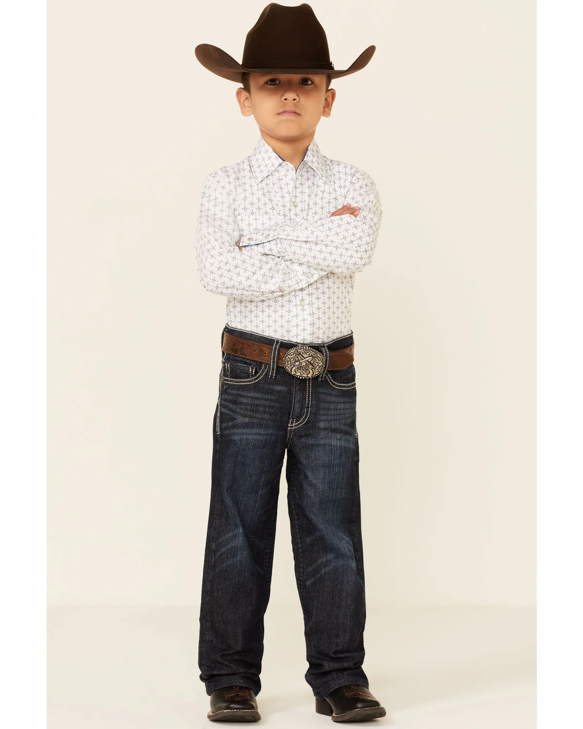 Cody James Little Boys' Night Hawk Medium Wash Mid Rise Stretch Relaxed Bootcut Jeans - Image 3