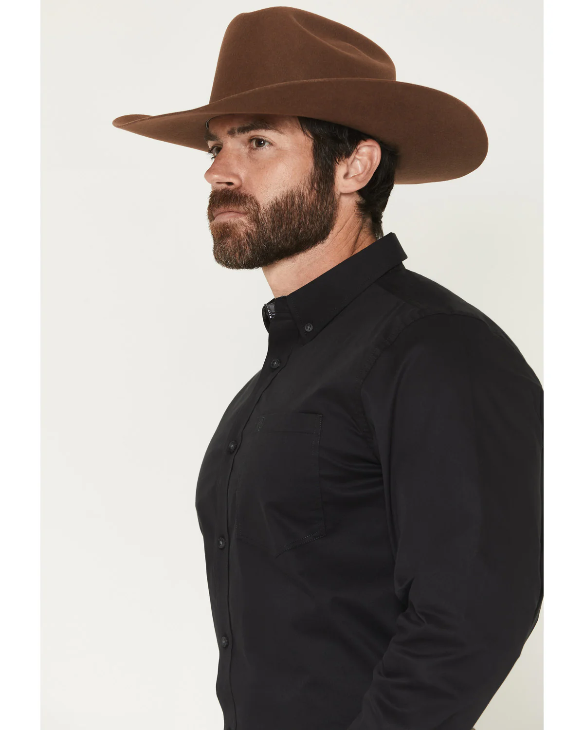 Cody James Men's Basic Solid Long Sleeve Button-Down Stretch Western Shirt - Image 2