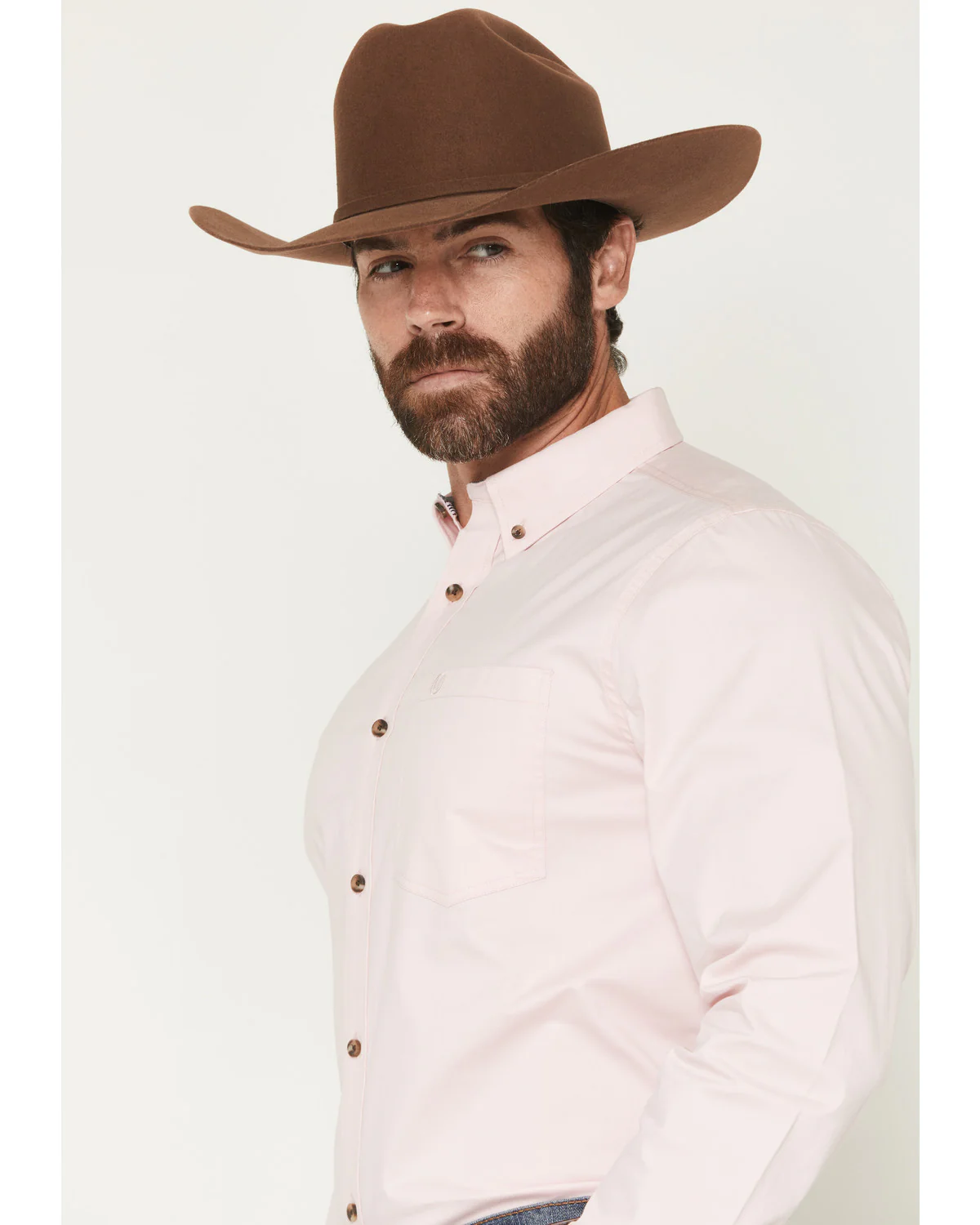 Cody James Men's Basic Solid Long Sleeve Button-Down Stretch Western Shirt - Image 2
