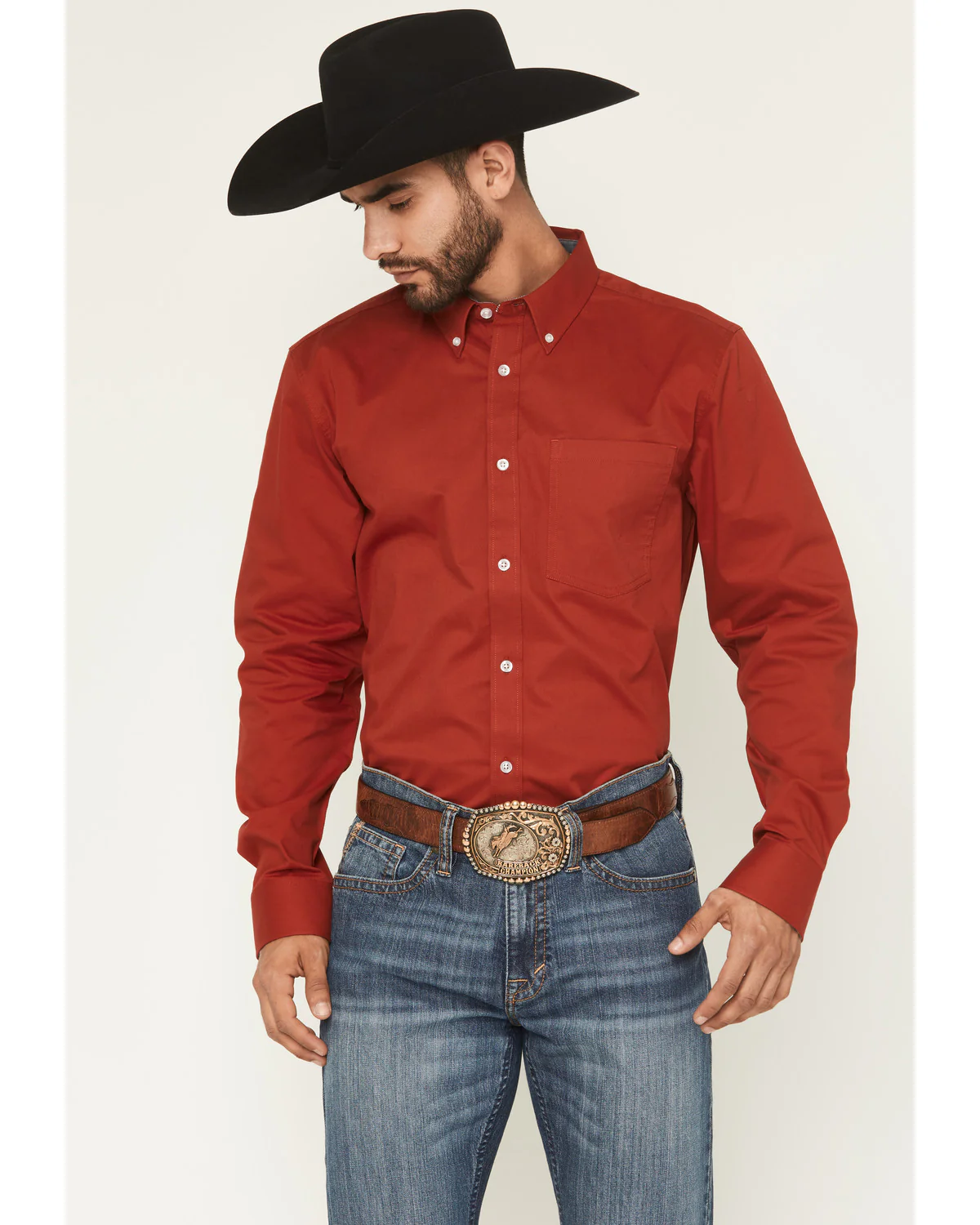 Cody James Men's Basic Twill Long Sleeve Button-Down Performance Western Shirt