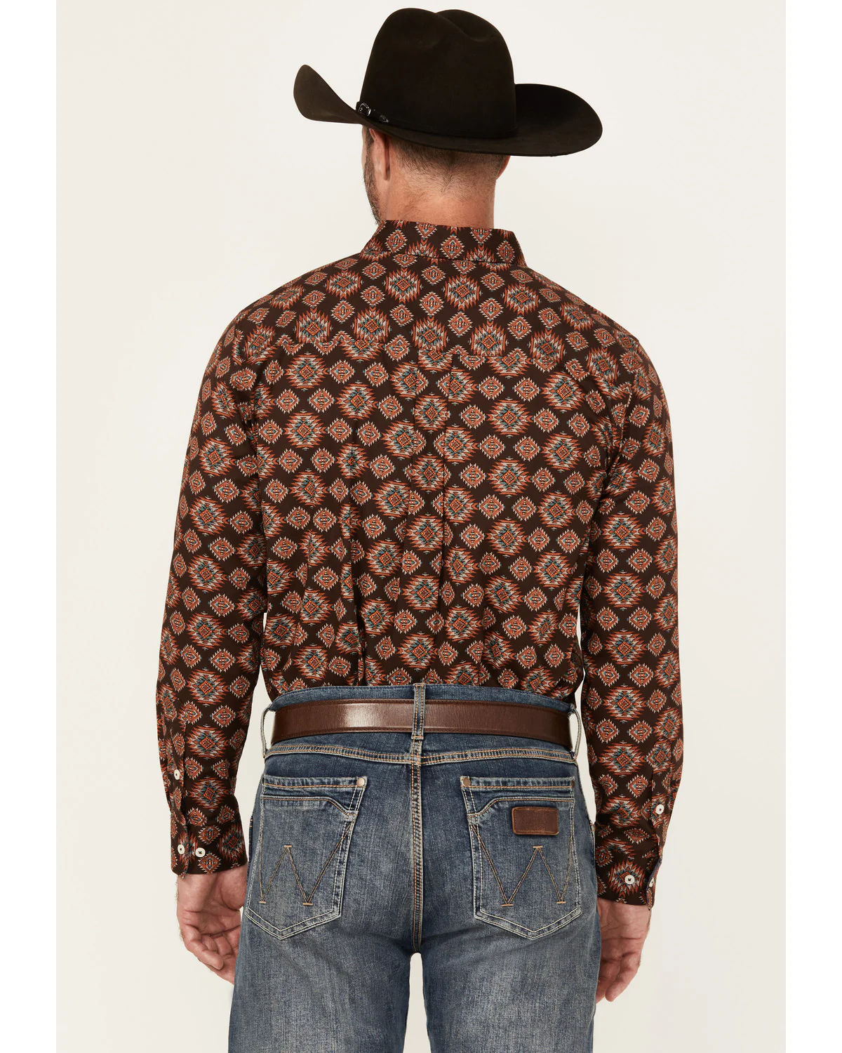 Cody James Men's Bite The Bullet Southwestern Print Long Sleeve Button-Down Stretch Western Shirt - Image 4
