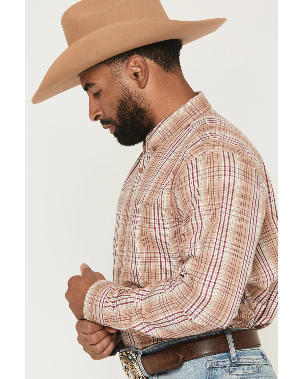 Cody James Men's Bodie Plaid Print Long Sleeve Button-Down Stretch Western Shirt - Image 2