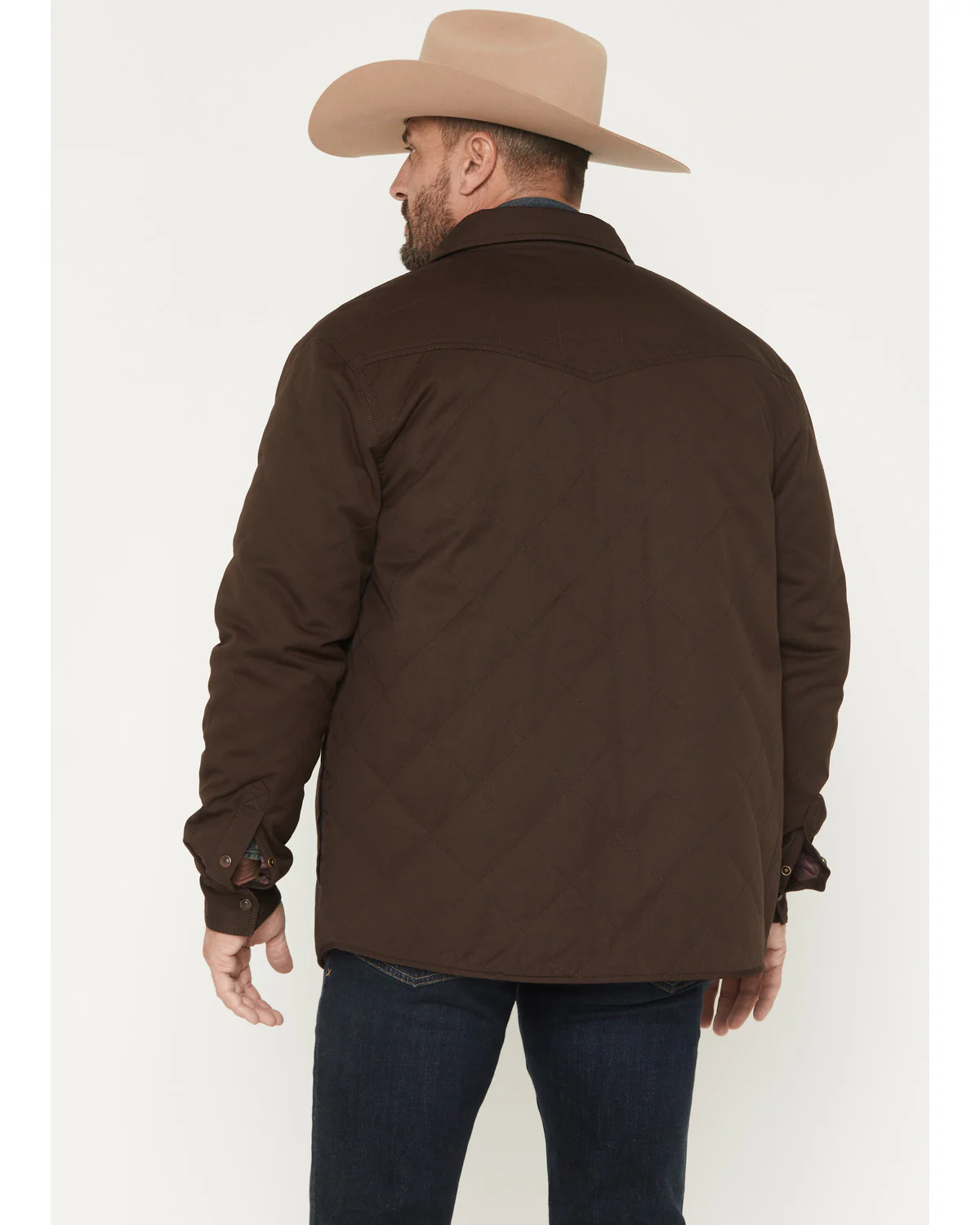 Cody James Men's Boone Quilted Flannel Lined Snap Shirt Jacket - Image 4