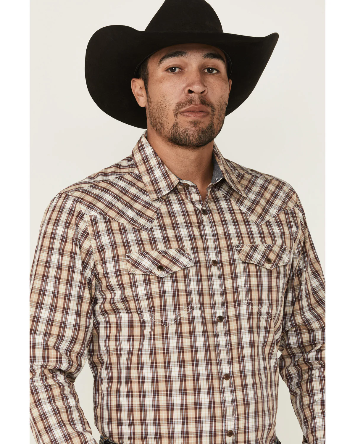 Cody James Men's Bradford Plaid Print Long Sleeve Snap Western Shirt - Image 2