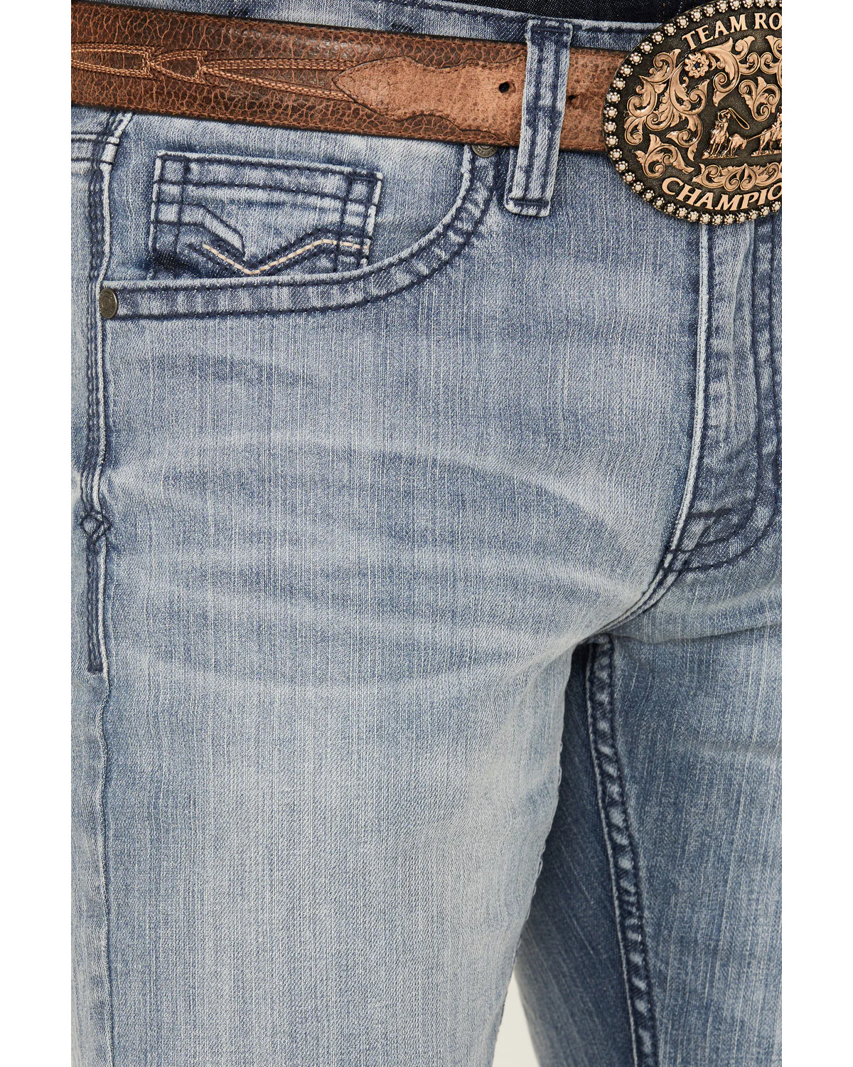 Cody James Men's Buckskin Wash Jackson Slim Straight Stretch Denim Jeans - Image 2