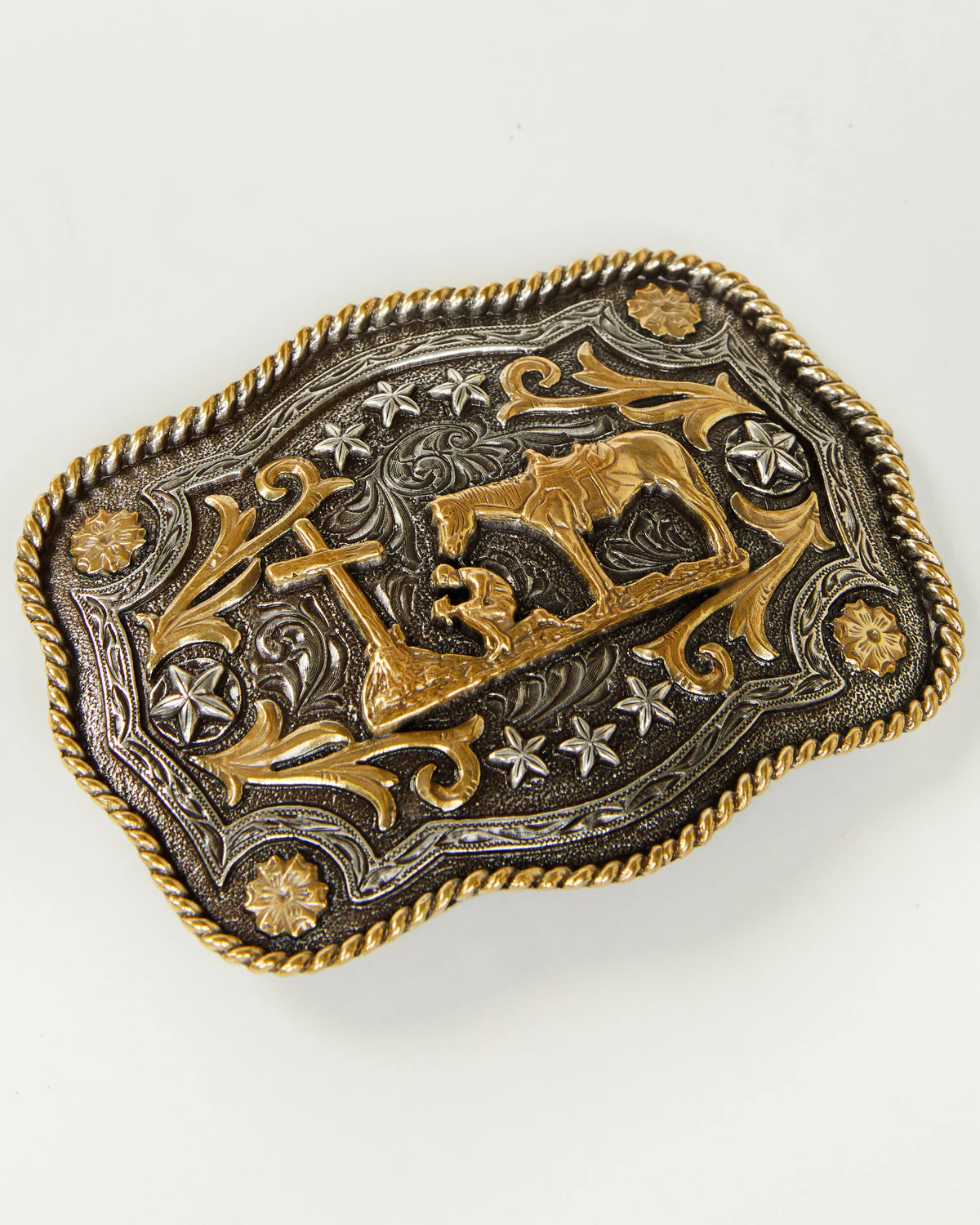 Cody James Christian Cowboy Rectangle Belt Buckle