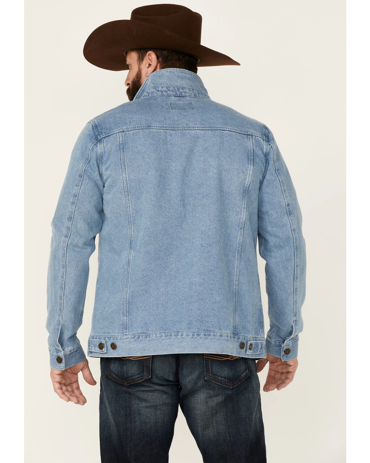 Cody James Men's Coasting Light Wash Button-Front Unlined Denim Jacket - Image 5