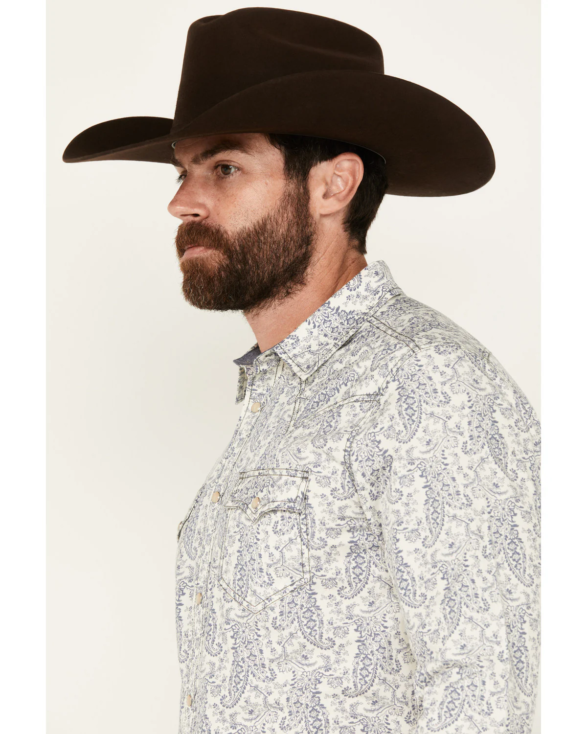 Cody James Men's Dagget Paisley Print Long Sleeve Snap Western Shirt - Big - Image 2