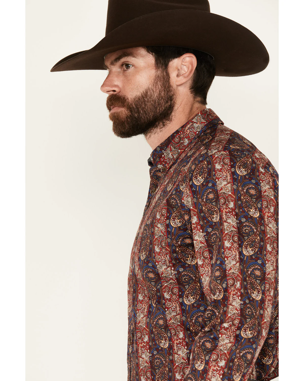 Cody James Men's Decoy Paisley Print Long Sleeve Stretch Button-Down Western Shirt - Image 2