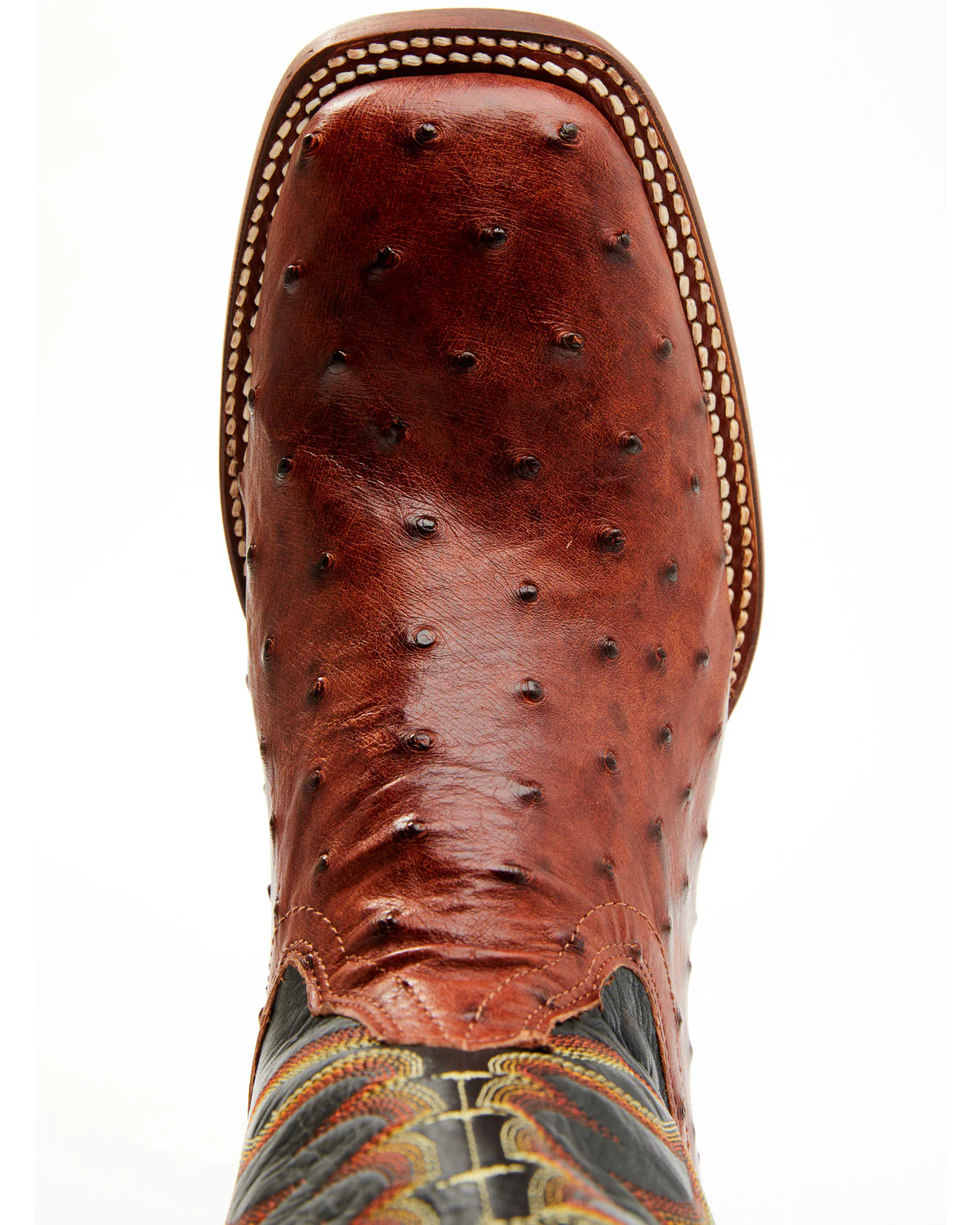 Cody James Men's Exotic Full-Quill Ostrich Western Boots - Broad Square Toe - Image 6