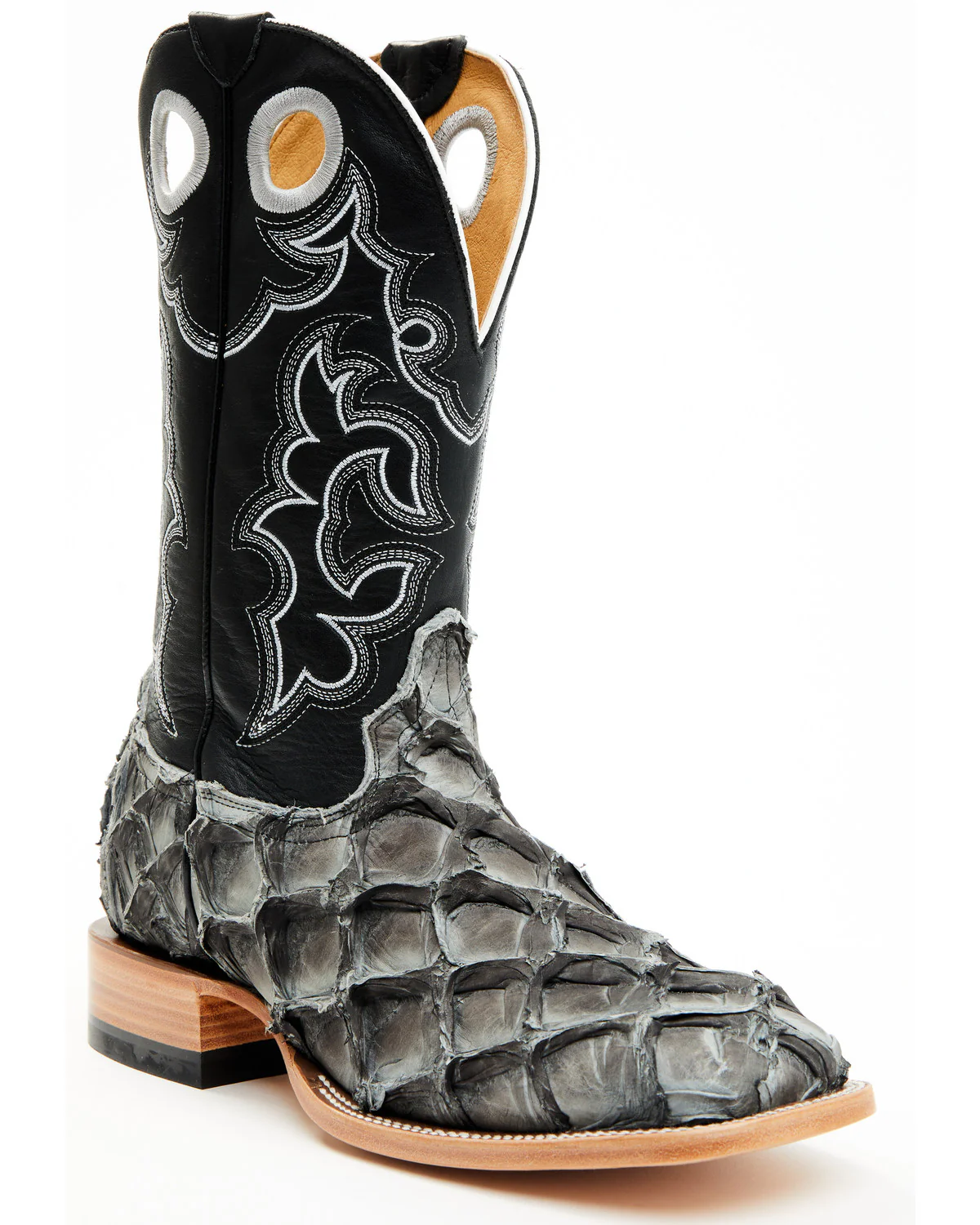Cody James Men's Exotic Pirarucu Western Boots - Broad Square Toe - Image 8