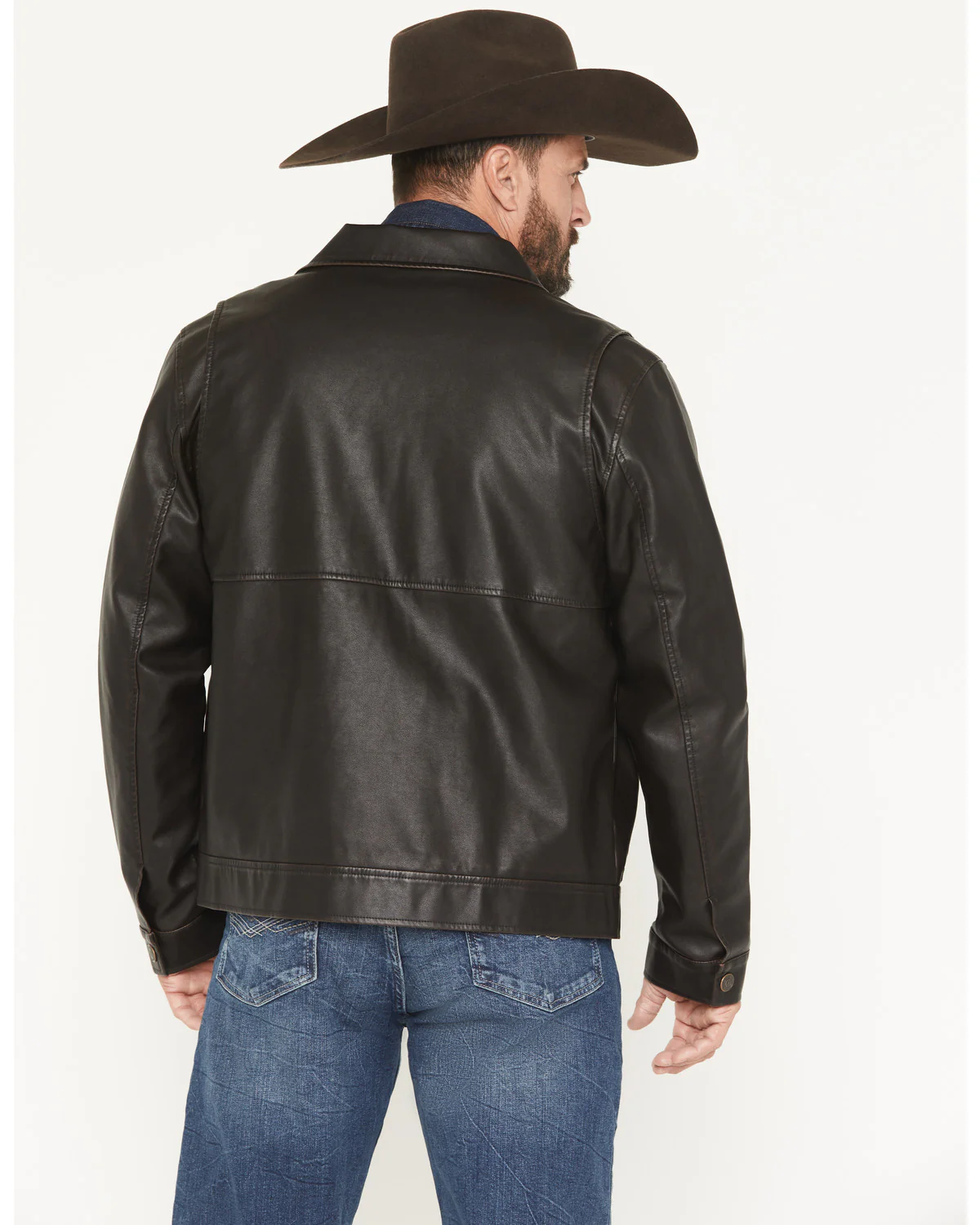 Cody James Men's Faux Leather Moto Jacket - Image 4