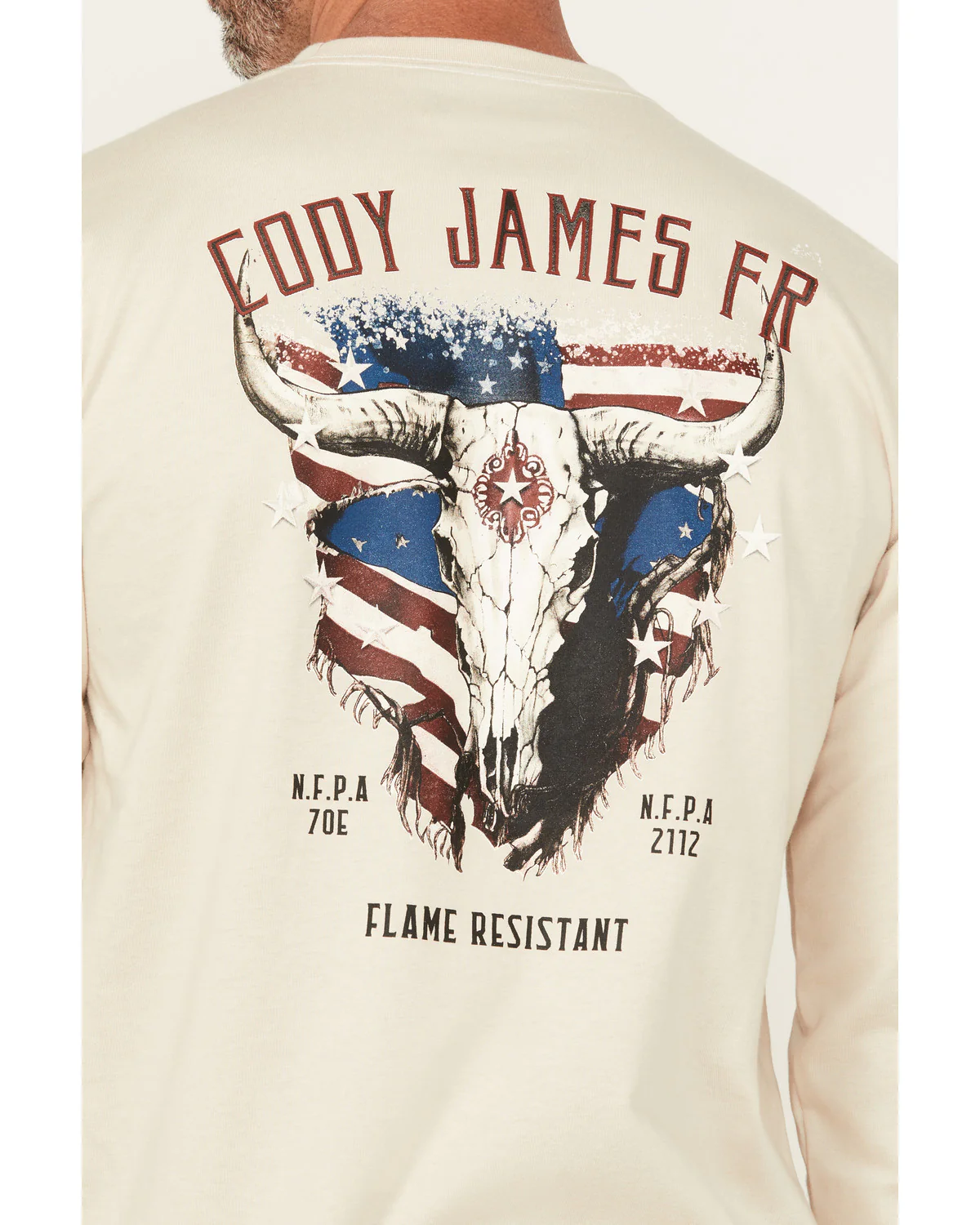 Cody James Men's FR Bull Long Sleeve Graphic Work T-Shirt - Image 4