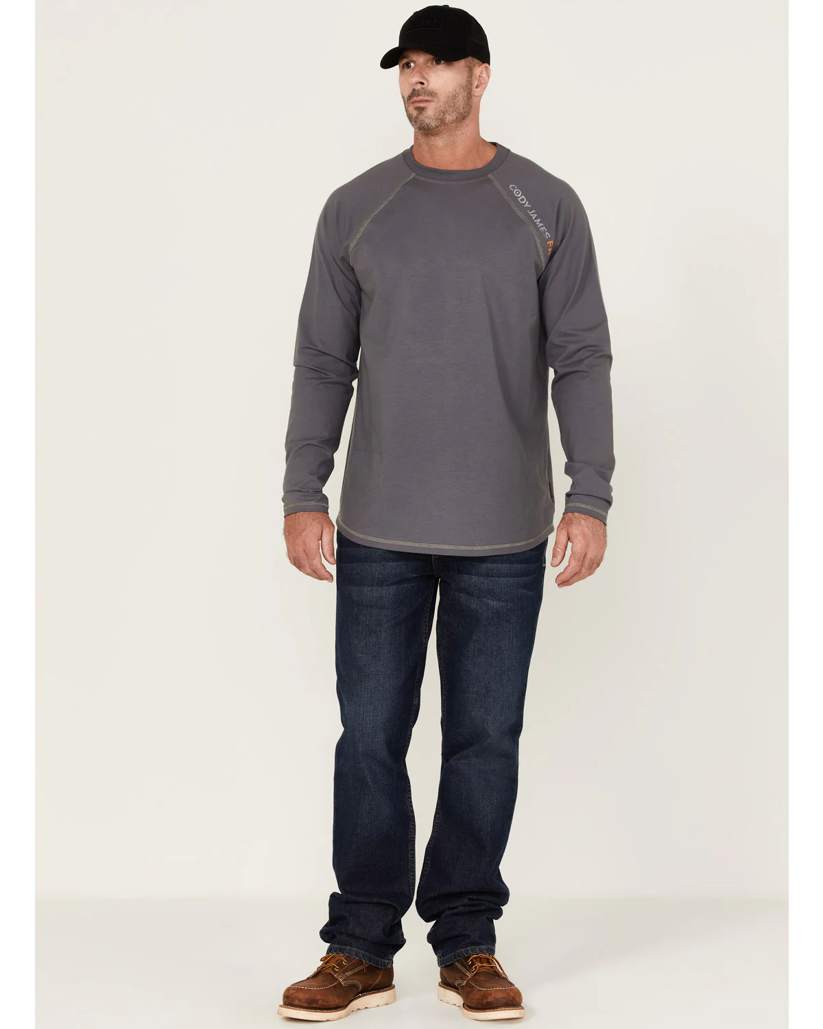 Cody James Men's FR Long Sleeve Raglan Work T-Shirt - Image 2