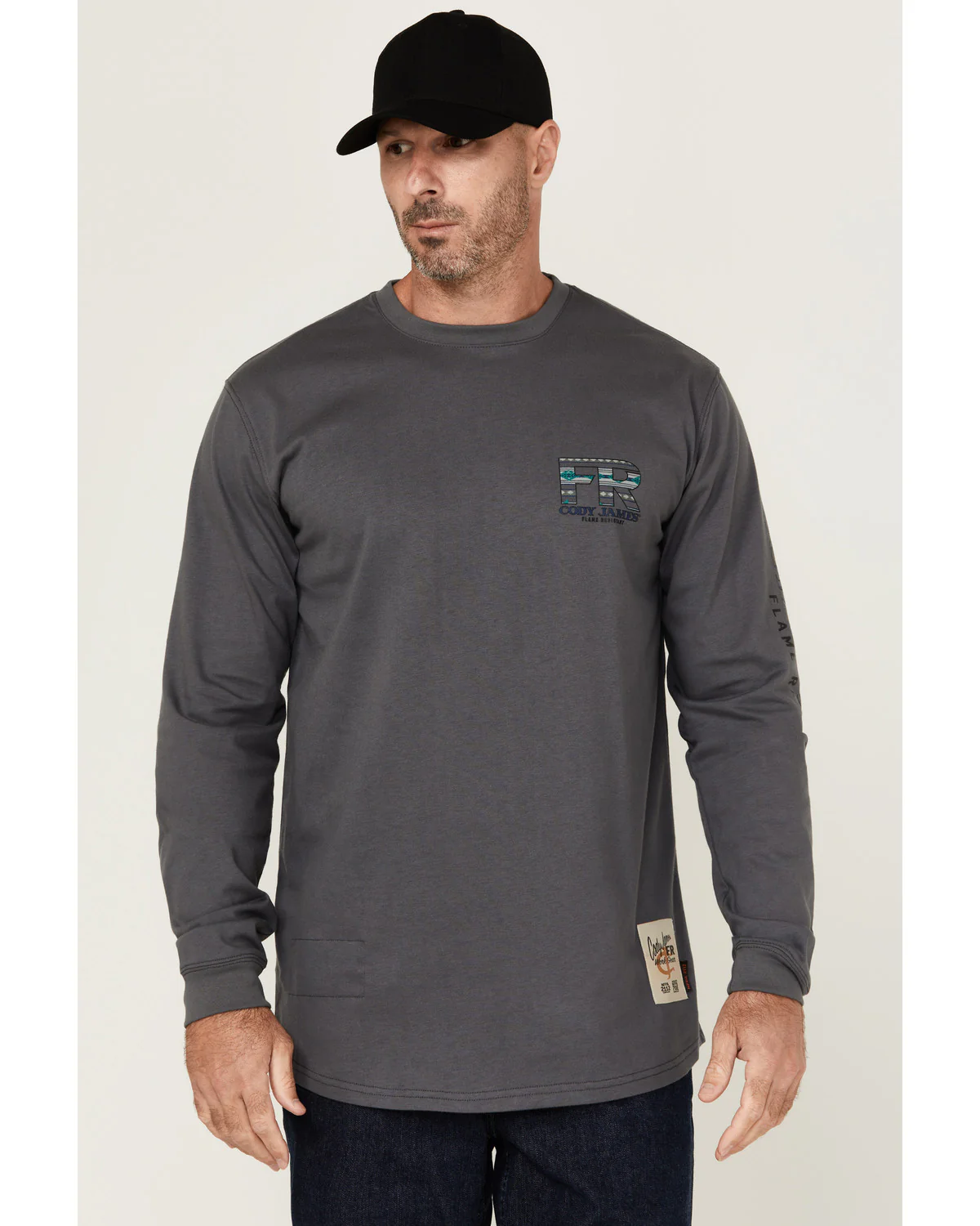 Cody James Men's FR Skull Long Sleeve Graphic T-Shirt - Image 2