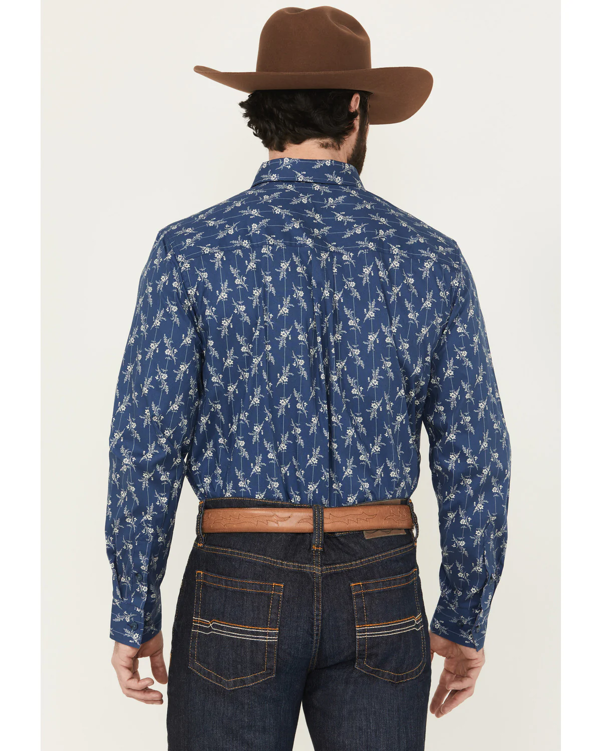 Cody James Men's Gila Grove Floral Striped Long Sleeve Button-Down Stretch Western Shirt - Image 4