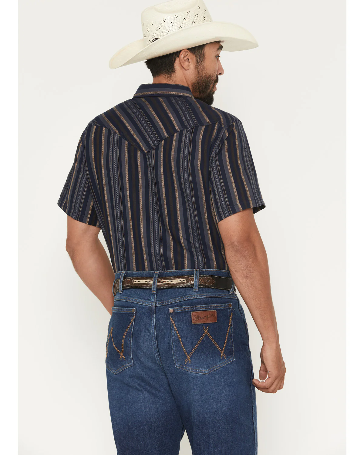 Cody James Men's Highland Rim Striped Print Short Sleeve Snap Western Shirt - Big - Image 4
