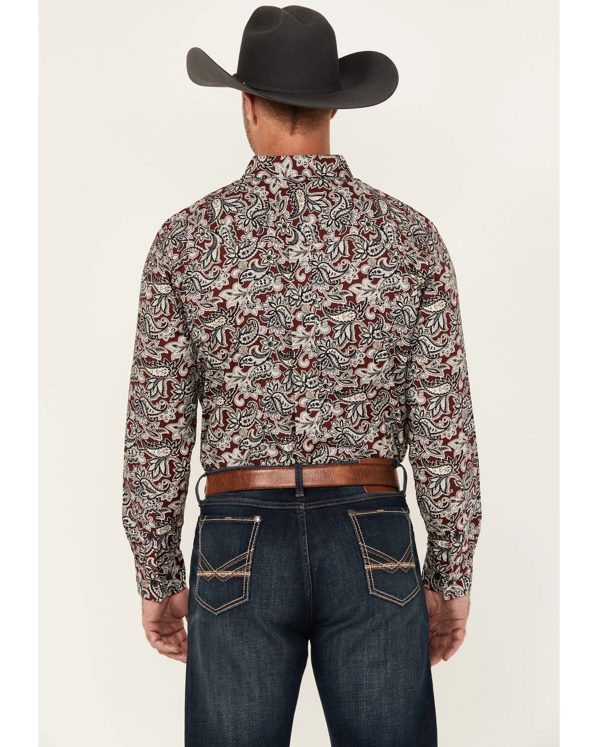 Cody James Men's Max Paisley Print Long Sleeve Button-Down Stretch Western Shirt - Image 4