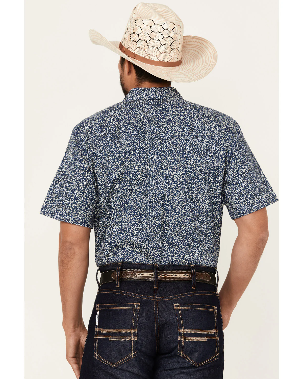 Cody James Men's Open Meadow Floral Print Short Sleeve Button-Down Stretch Western Shirt - Image 4