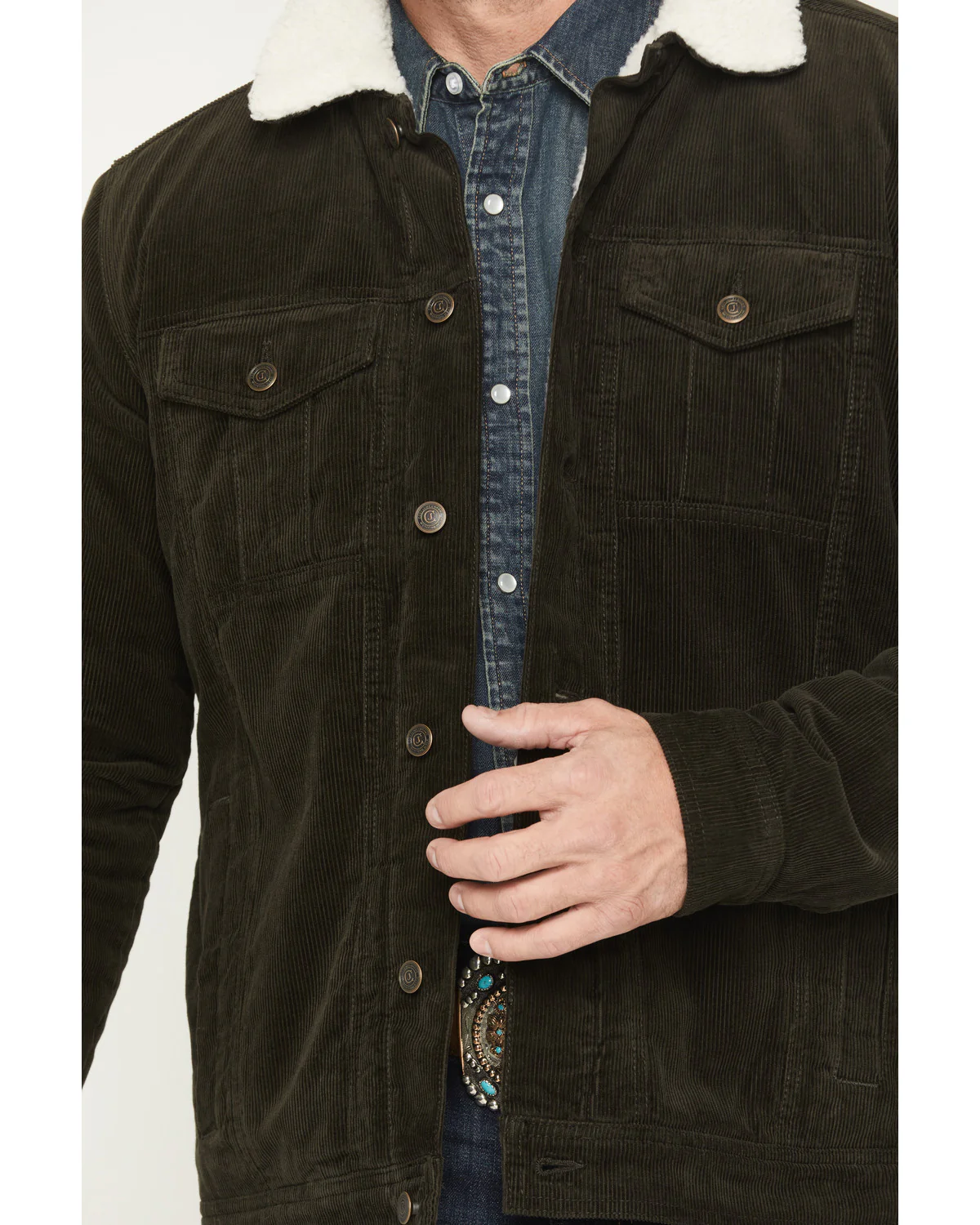 Cody James Men's Ozark Sherpa Lined Corduroy Jacket - Image 3