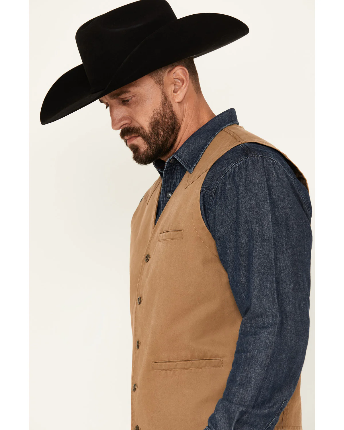 Cody James Men's Pancho Villa Oil Skin Vest - Image 2