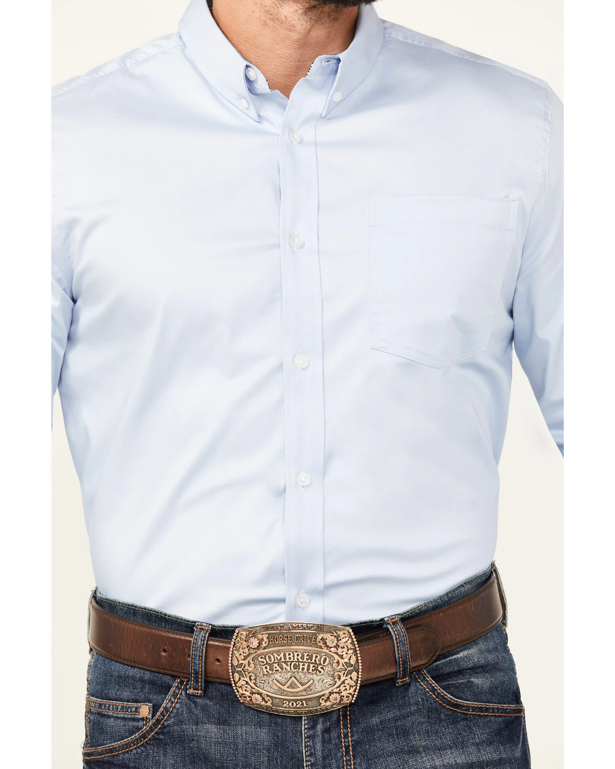 Cody James Men's Performance Twill Solid Long Sleeve Button-Down Western Shirt - Image 3