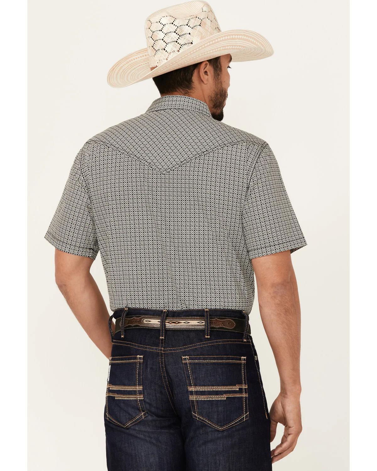 Cody James Men's Pool Party Geo Print Short Sleeve Snap Western Shirt - Tall - Image 4