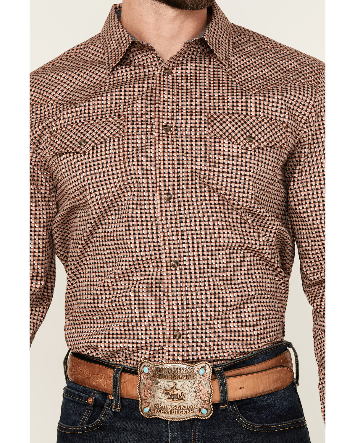 Cody James Men's Ramon Plaid Print Long Sleeve Snap Western Shirt - Image 3