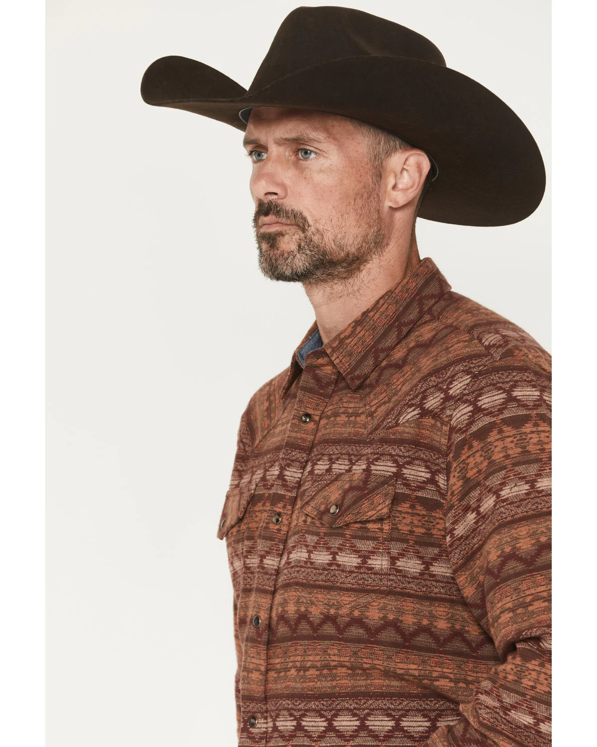 Cody James Men's Red Label Southwestern Print Long Sleeve Snap Flannel Shirt - Image 2