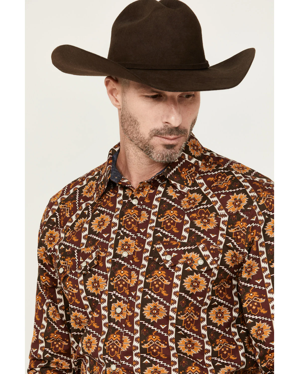 Cody James Men's Row Boat Southwestern Print Long Sleeve Snap Western Shirt - Image 2