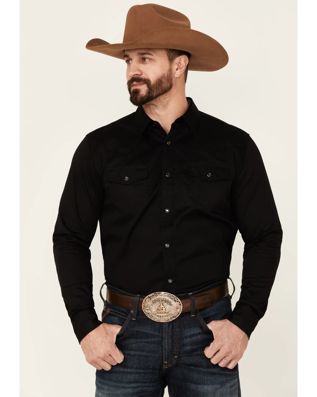 Cody James Men's Solid Treadstone Long Sleeve Snap Western Shirt - Big