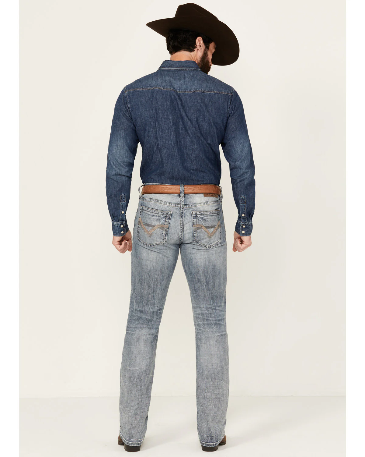 Cody James Men's Stampede Wash Jackson Slim Straight Stretch Denim Jeans - Image 3