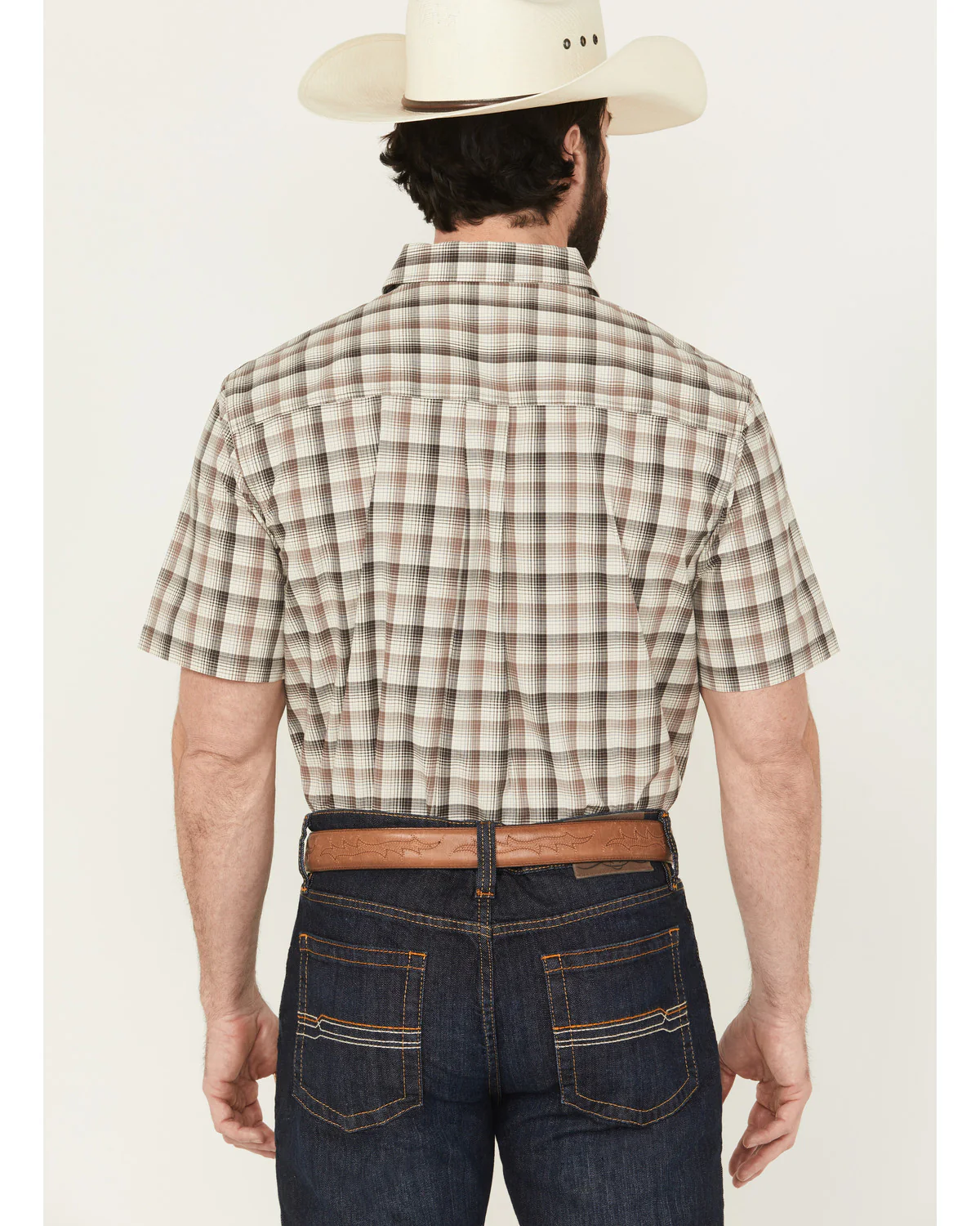 Cody James Men's Summit Plaid Print Short Sleeve Button-Down Stretch Western Shirt - Image 4