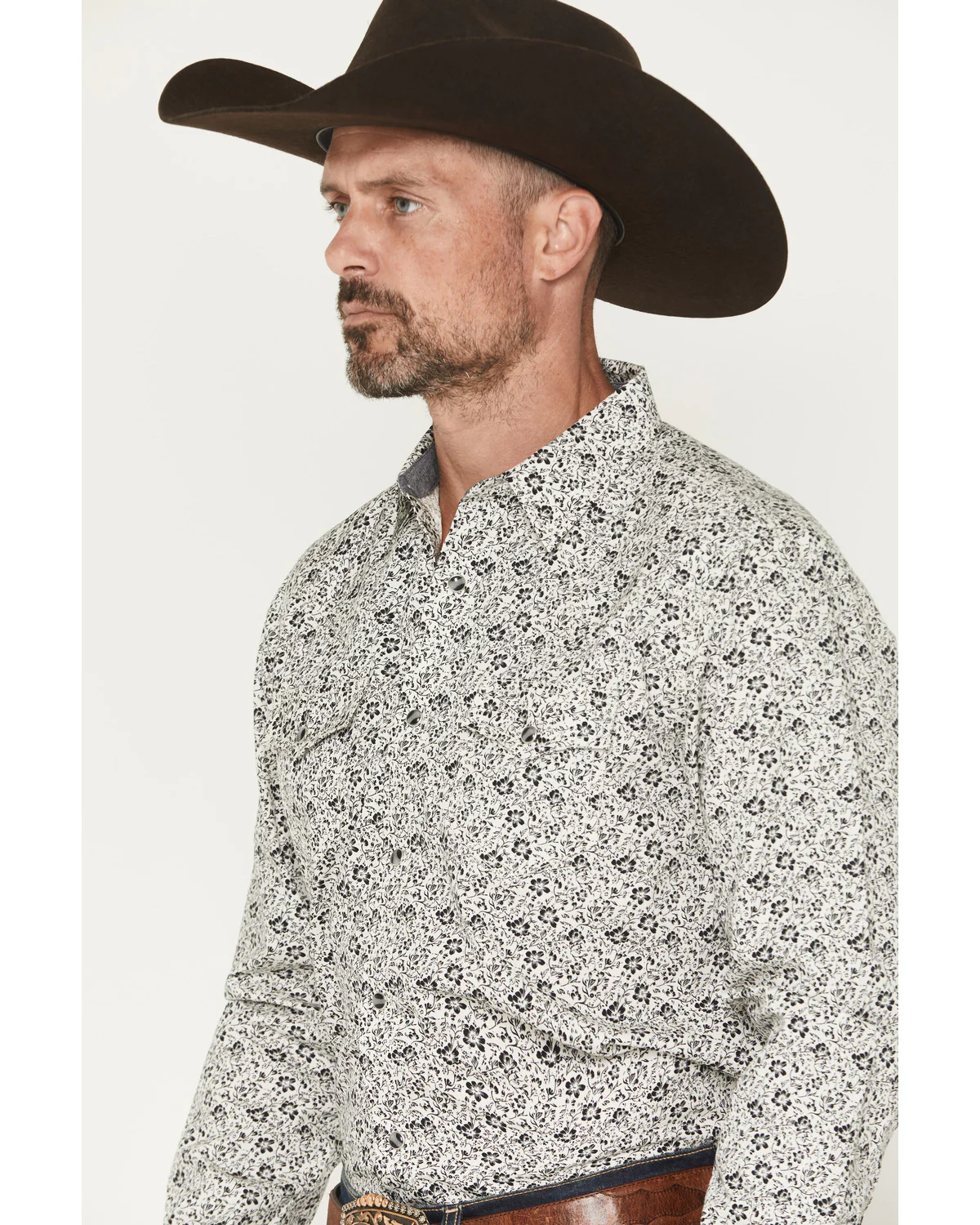 Cody James Men's Sunset Rider Floral Print Long Sleeve Snap Western Shirt - Image 2