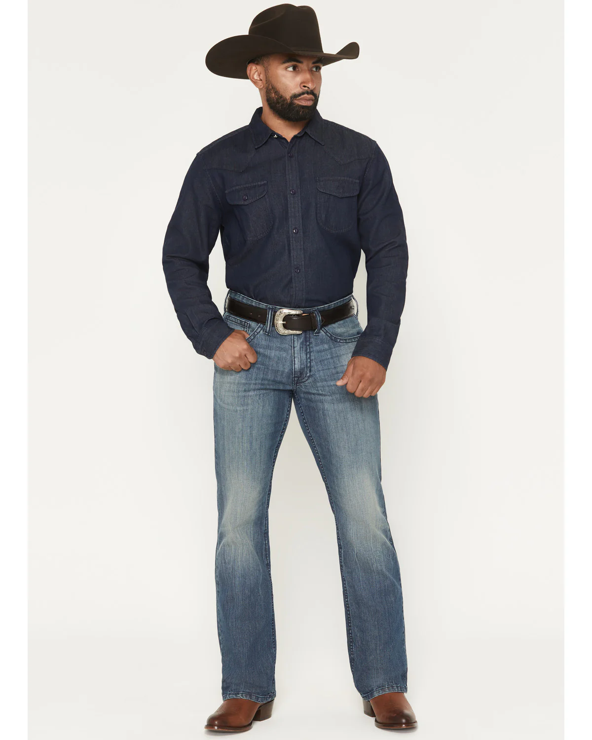 Cody James Men's Texas Wash Wyatt Slim Bootcut Stretch Denim Jeans