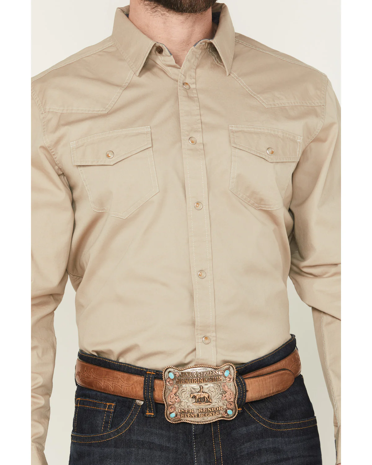Cody James Men's Threadstone Solid Long Sleeve Snap Western Shirt - Image 3