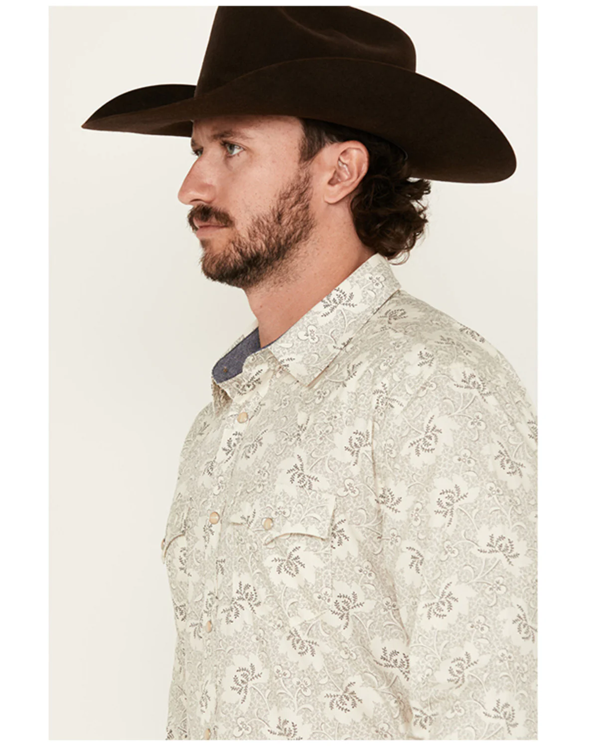 Cody James Men's Treven Floral Print Long Sleeve Snap Western Shirt - Big - Image 2