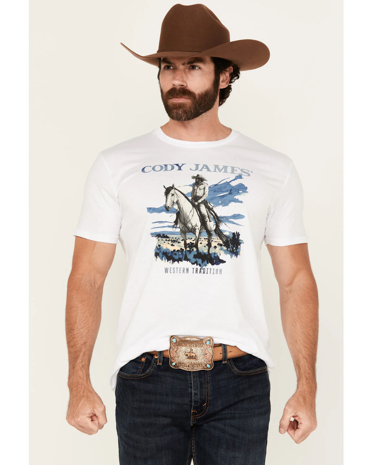 Cody James Men's Western Tradition Cowboy Short Sleeve Graphic T-Shirt