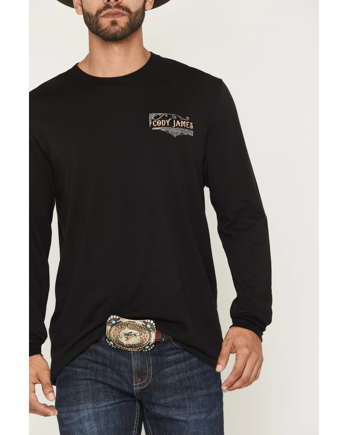 Cody James Men's Whiskey Verbiage Long Sleeve Graphic T-Shirt - Image 4