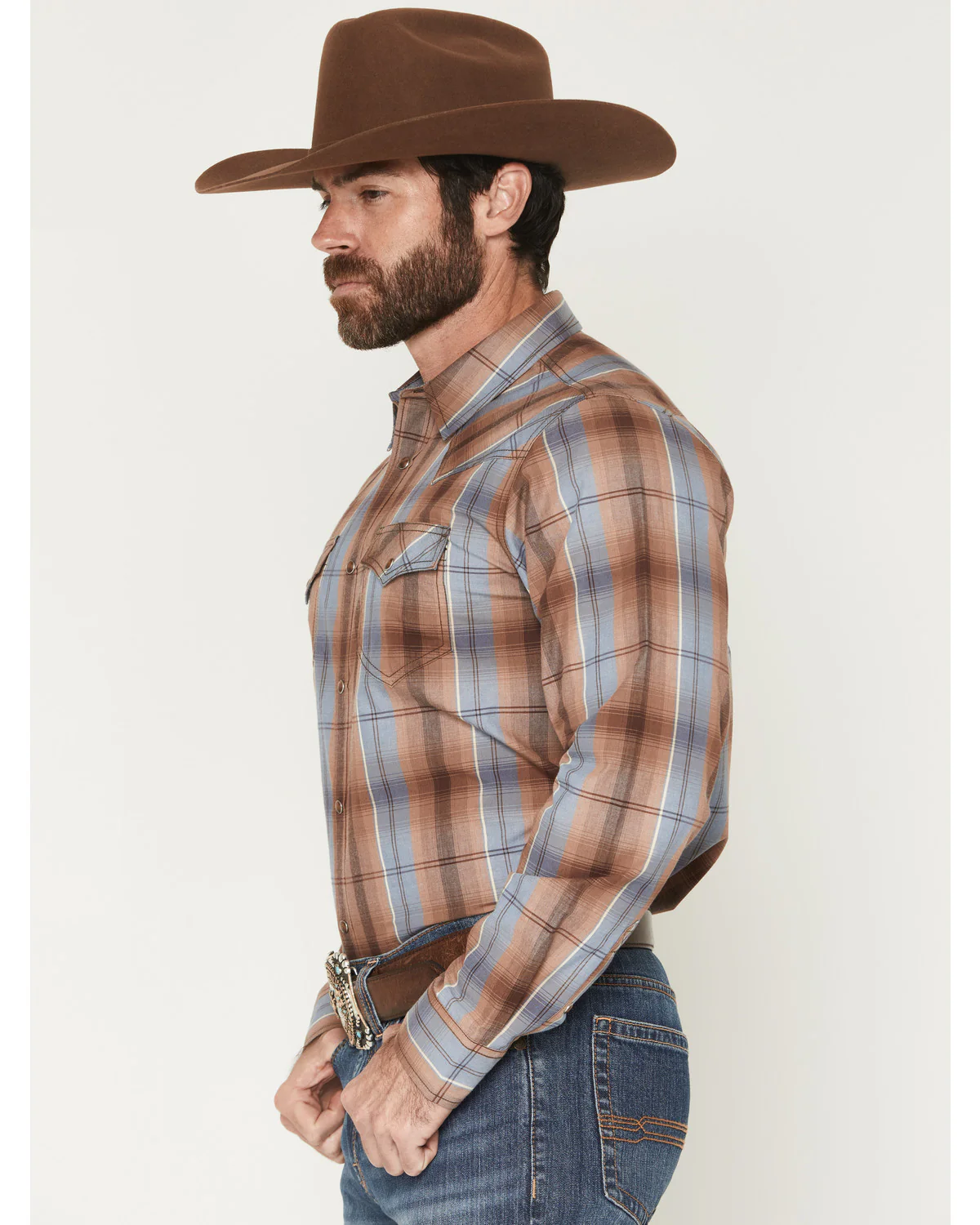 Cody James Men's Wiley Plaid Print Long Sleeve Plaid Print Long Sleeve Snap Western Shirt - Image 2