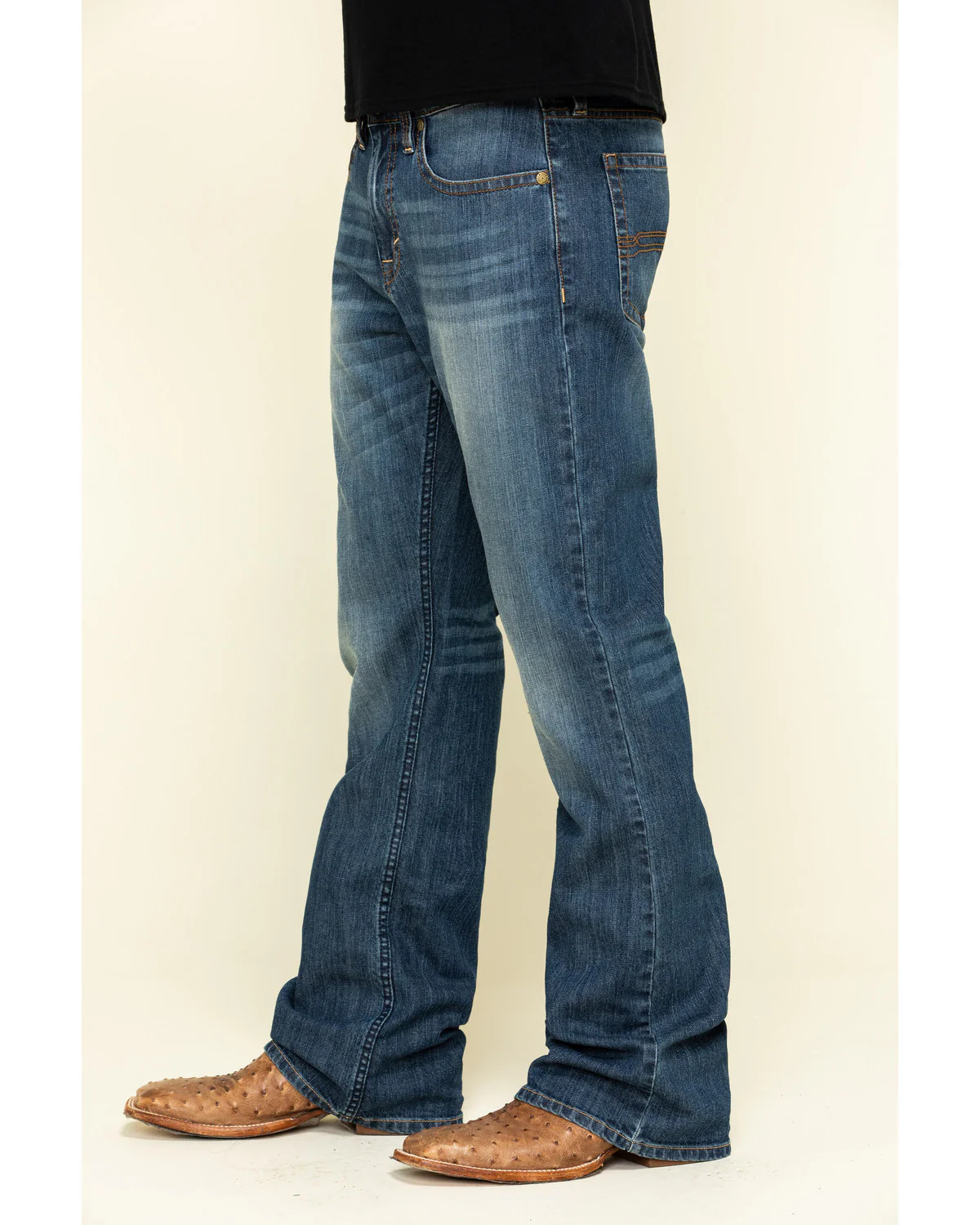 Cody James Men's Wolfstooth Wash Duke Relaxed Bootcut Stretch Denim Jeans - Image 3