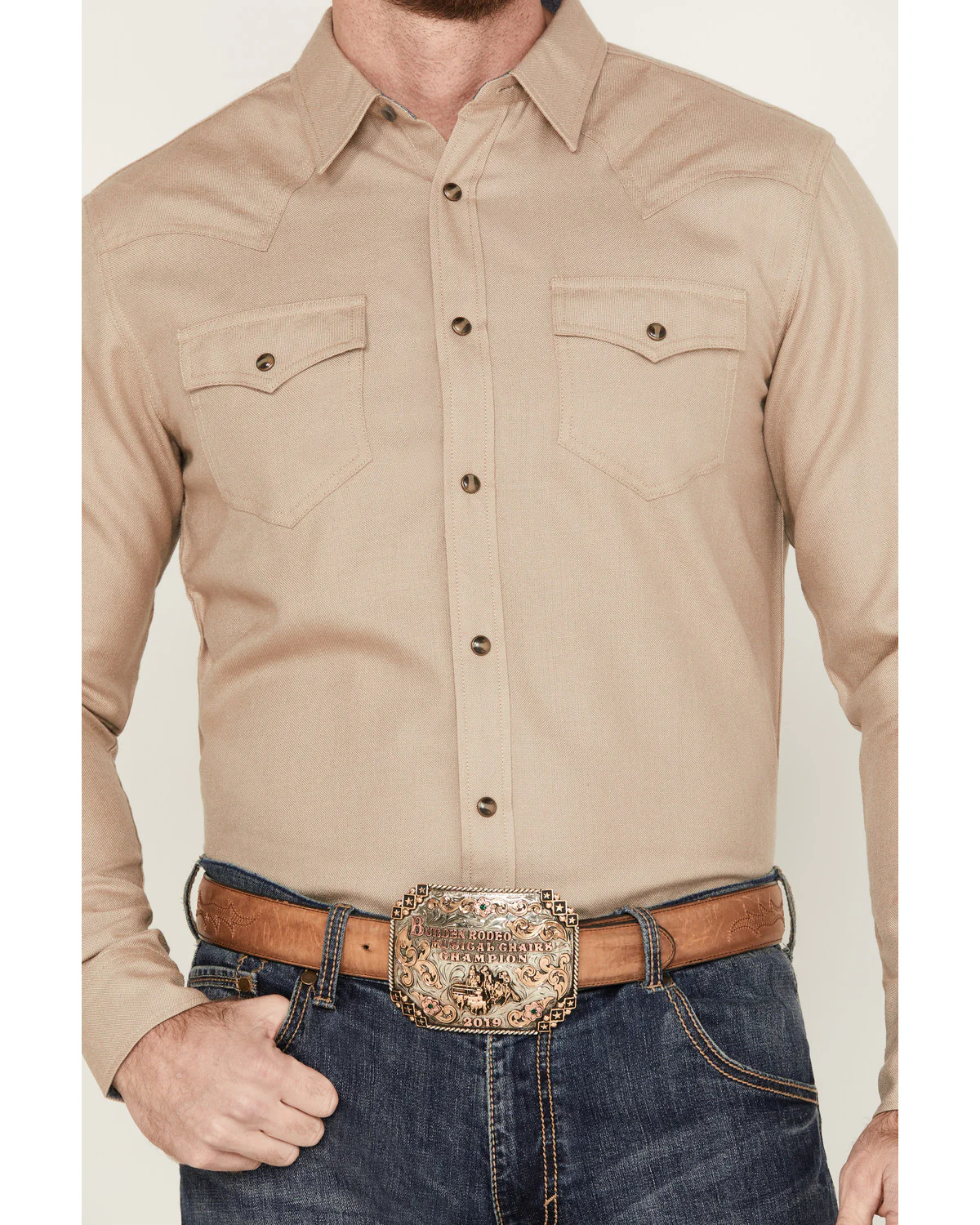 Cody James Men's Wooly Mammoth Western Long Sleeve Shirt - Image 3